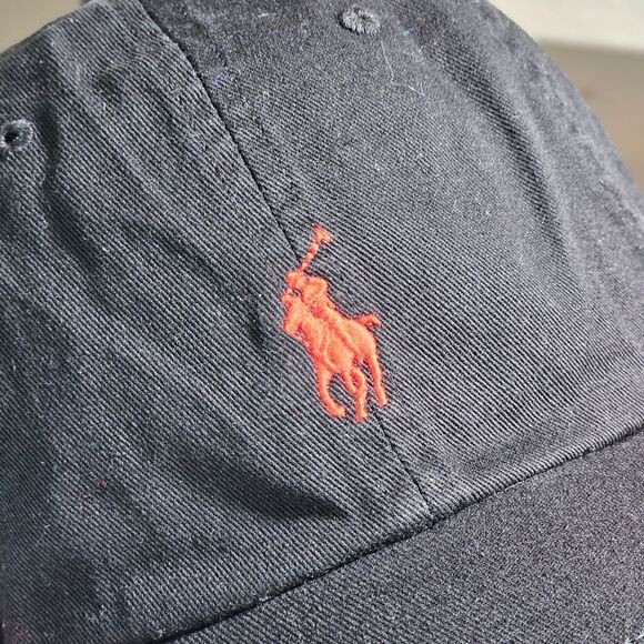 Polo Ralph Lauren Pony Logo Dad Hat Cap Black Red Masked Wolf Edition Cotton - Picture 5 of 12